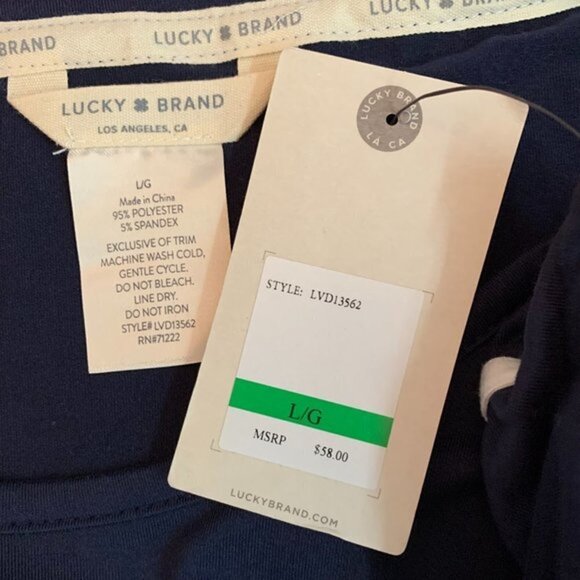 Lucky Brand L Blue Logo Floral Lounge Set - Picture 6 of 6